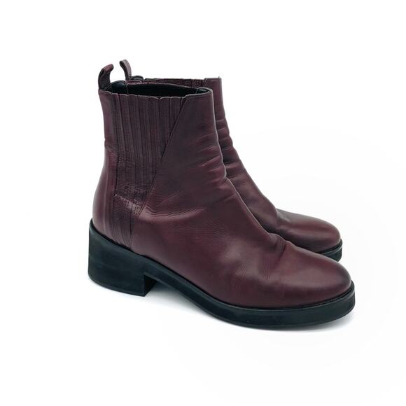 HOMERS Artisan Ribbed Chelsea Leather Ankle Boot Purple 41 - Picture 2 of 13